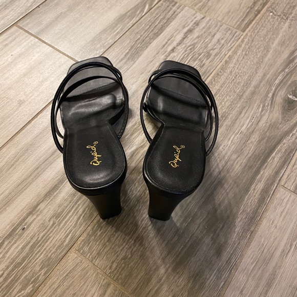 Black Strappy Heels - Picture 3 of 4